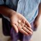 Deworming pill in child's hand in India